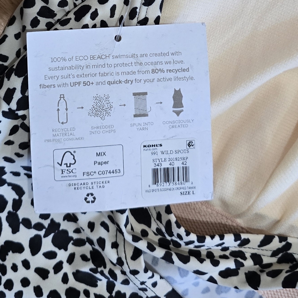 Leopard Print Women's SWIM Top - Picture 3 of 3